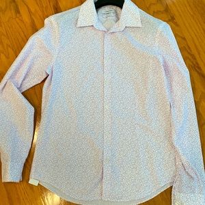 Calvin Klein Purple/ White Extreme slim Dress shirt. Size 15 1/2 34/35 M .